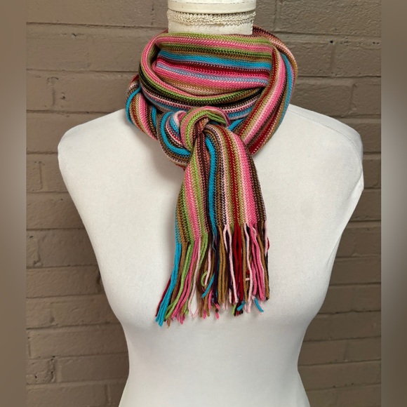 Barbarossa striped wool blend scarf - Picture 8 of 11
